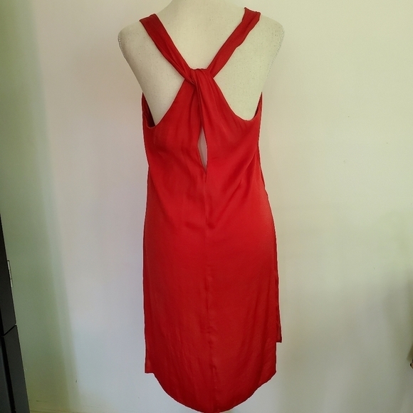 Trouve Twist Back Samba Red Slip Dress - Picture 5 of 9